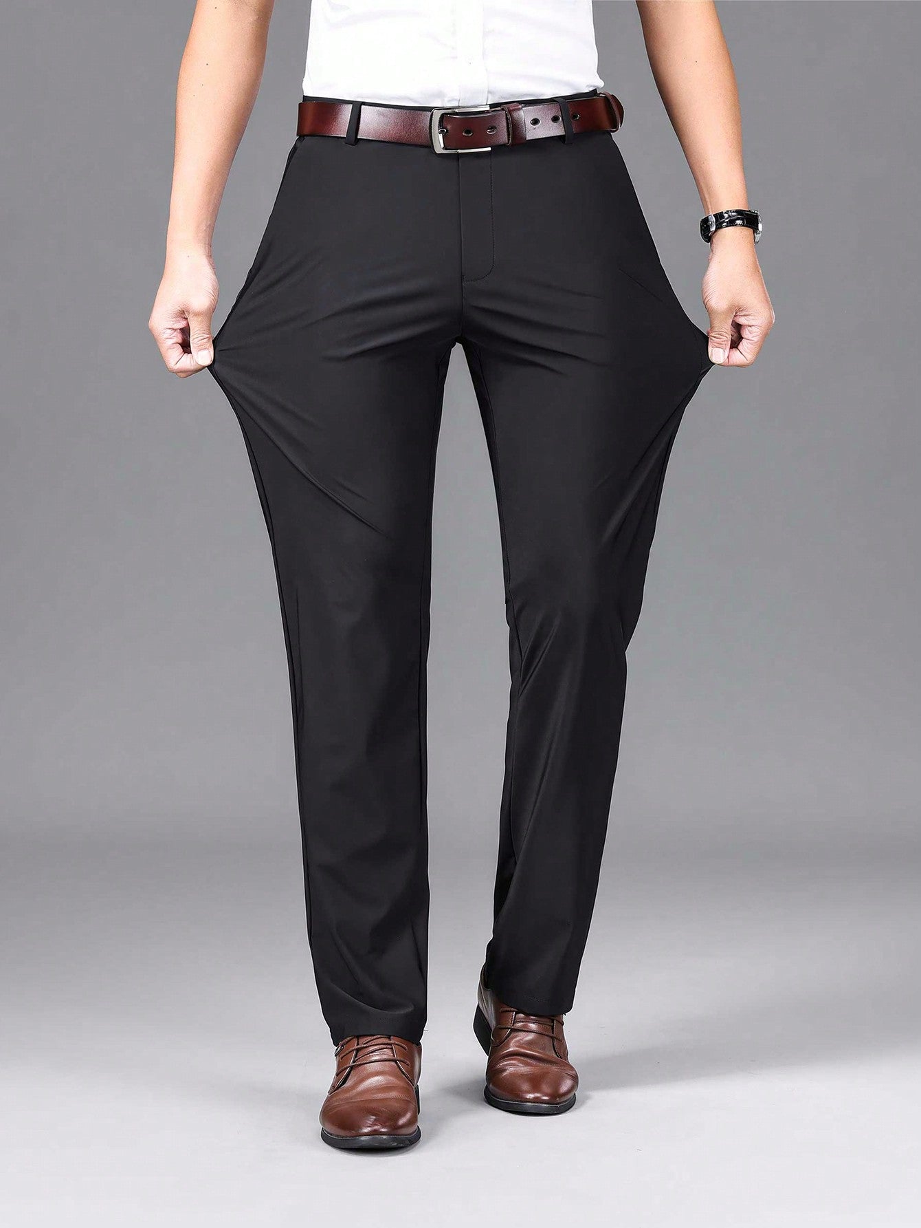 Business Casual Straight Slim Suit Pants